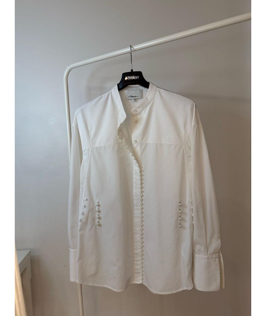 3.1 PHILLIP LIM Белая хлопковая рубашка, фото 5