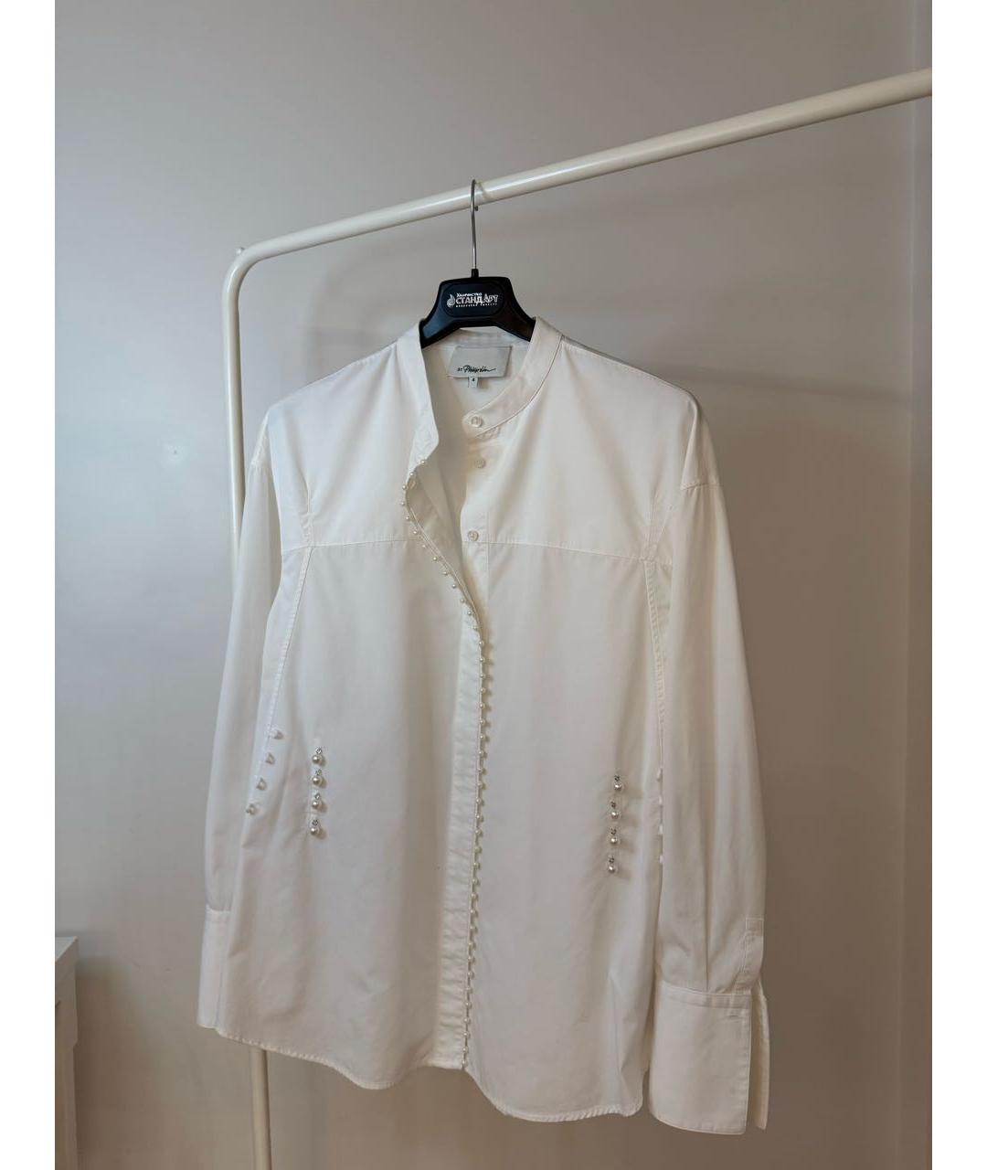 3.1 PHILLIP LIM Белая хлопковая рубашка, фото 7