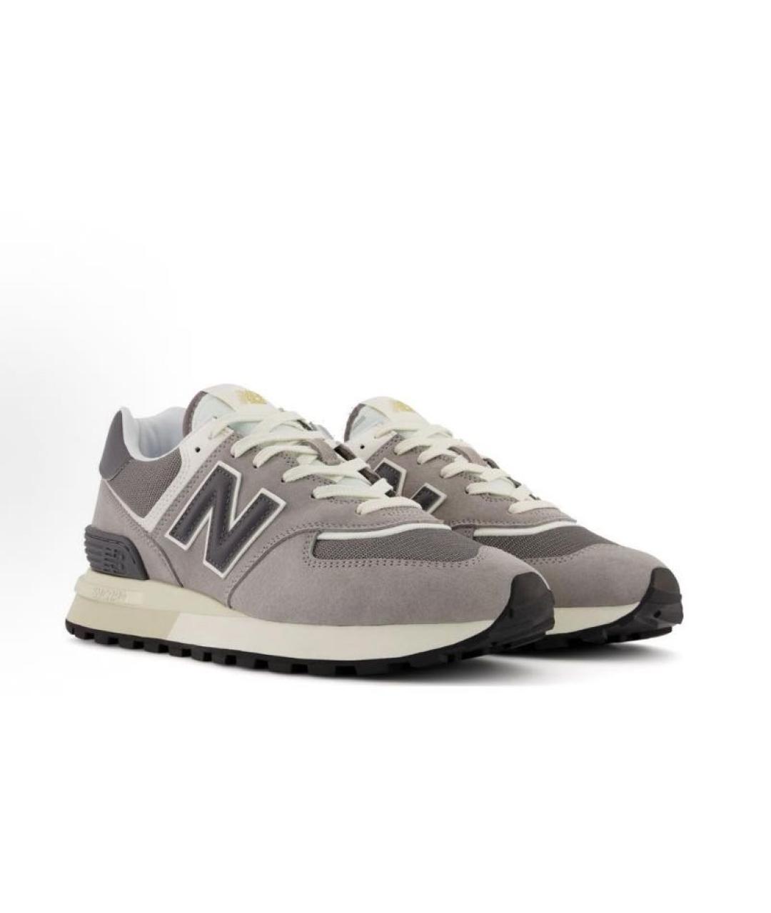 NEW BALANCE Серые замшевые кроссовки, фото 2