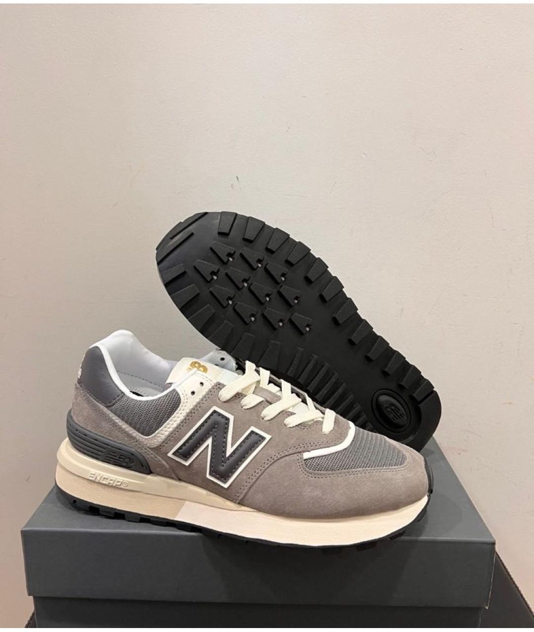 NEW BALANCE Серые замшевые кроссовки, фото 8