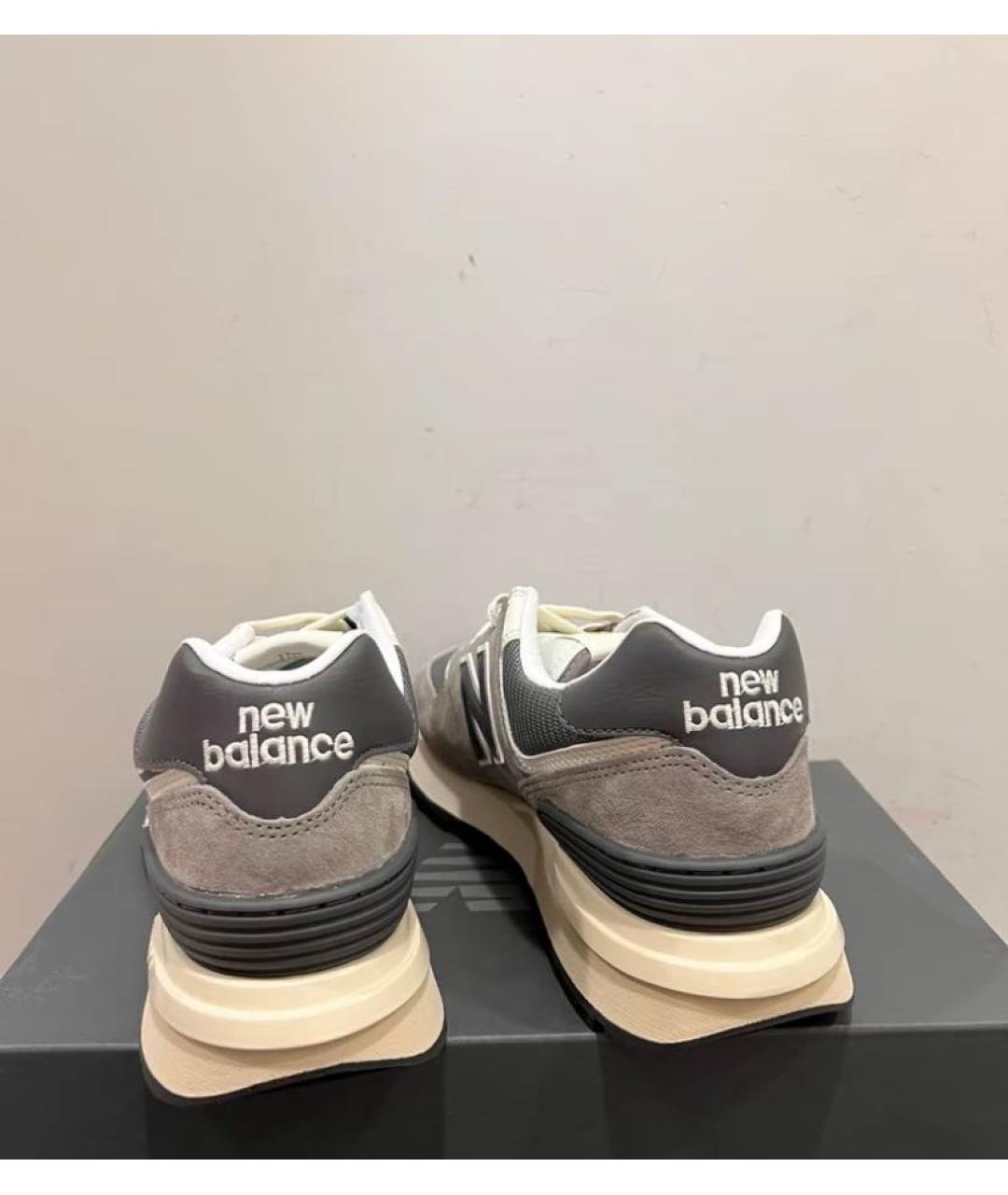 NEW BALANCE Серые замшевые кроссовки, фото 7