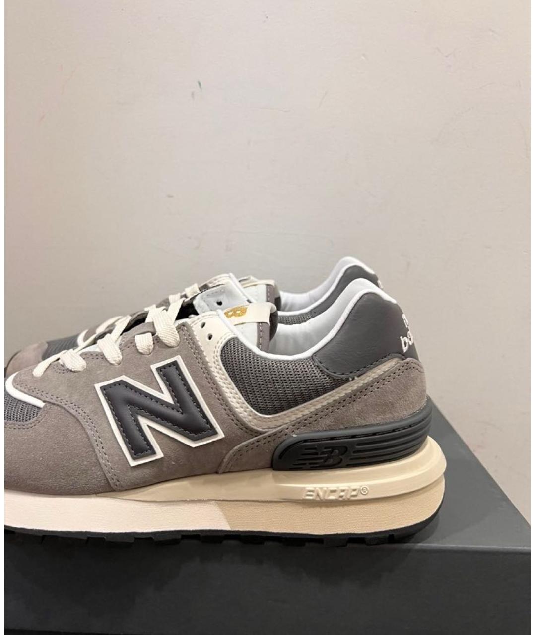 NEW BALANCE Серые замшевые кроссовки, фото 6