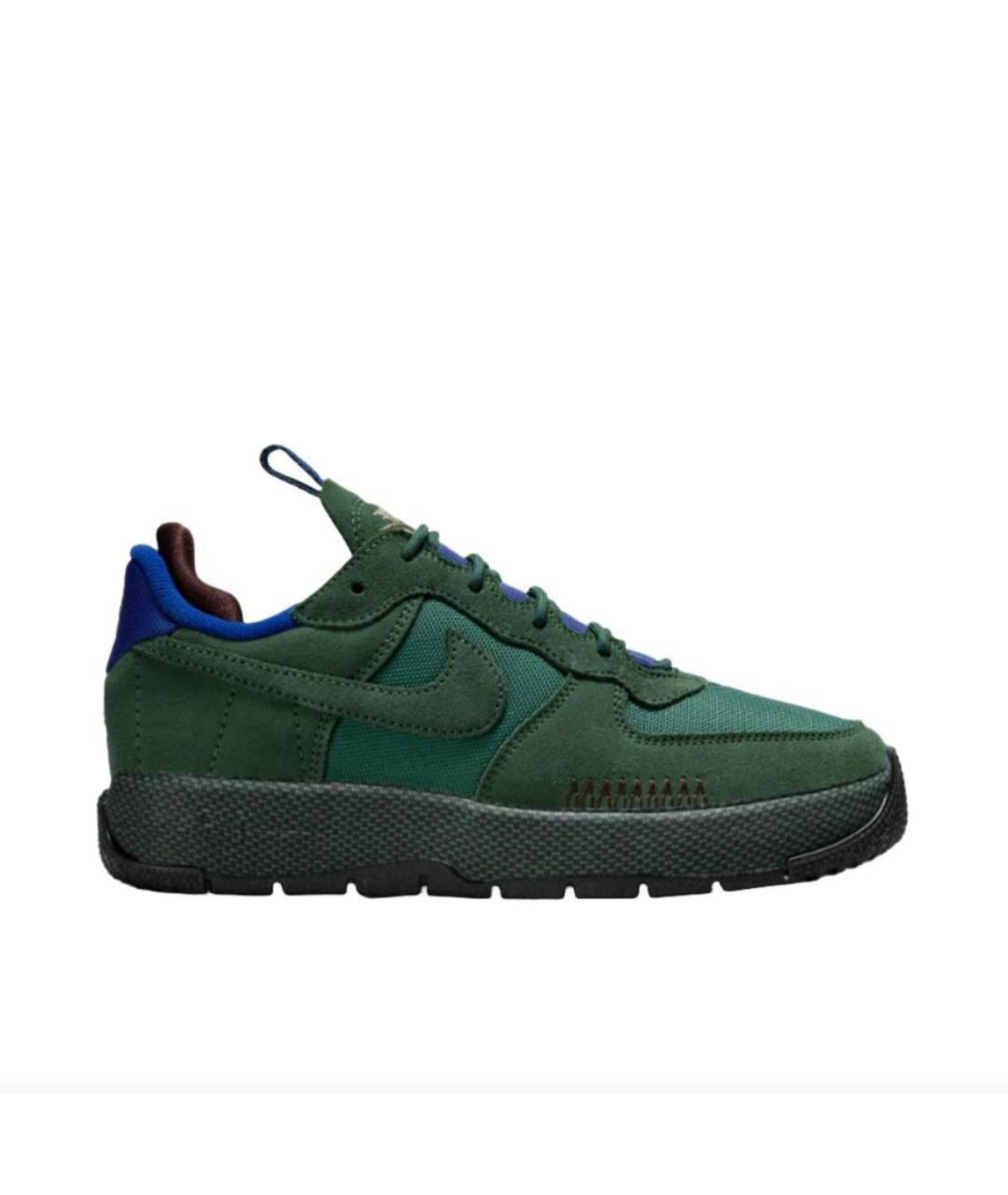 NIKE Зеленые замшевые низкие кроссовки / кеды, фото 3