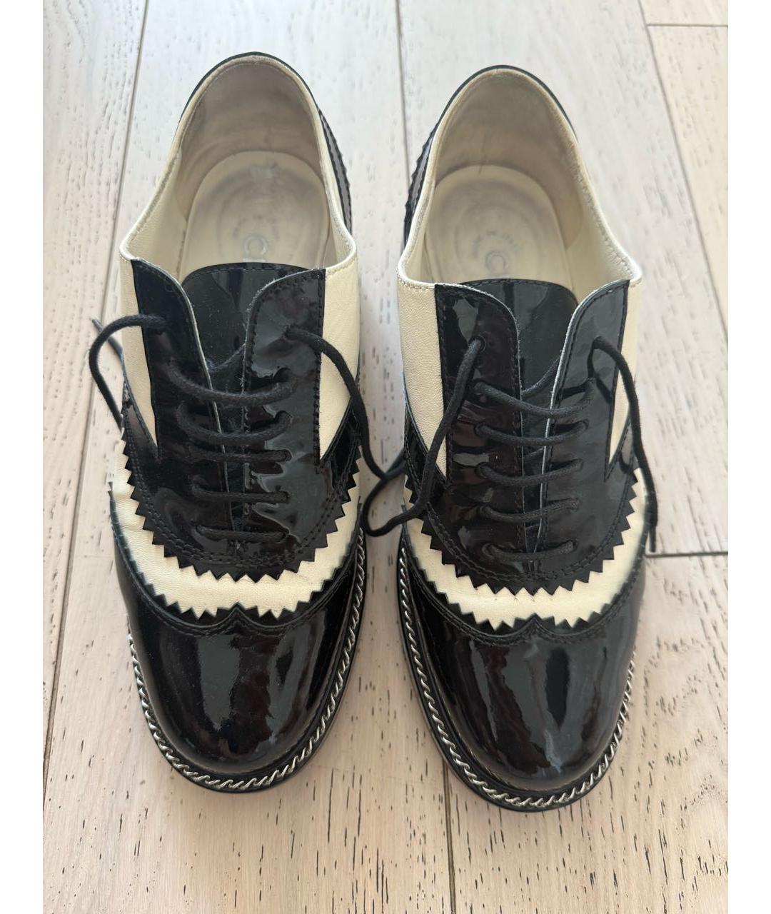 CHANEL Черные кожаные ботинки, фото 2