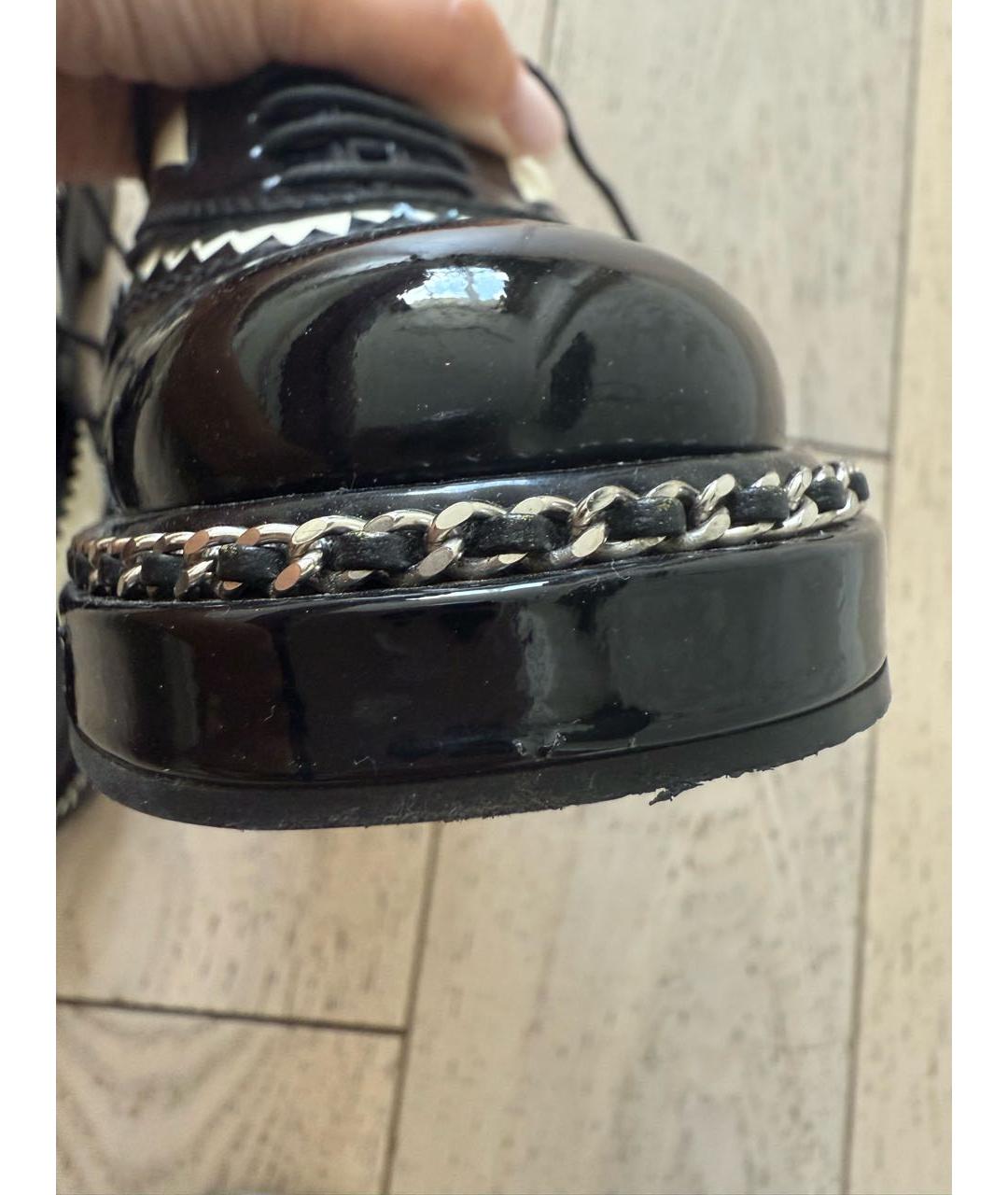 CHANEL Черные кожаные ботинки, фото 8