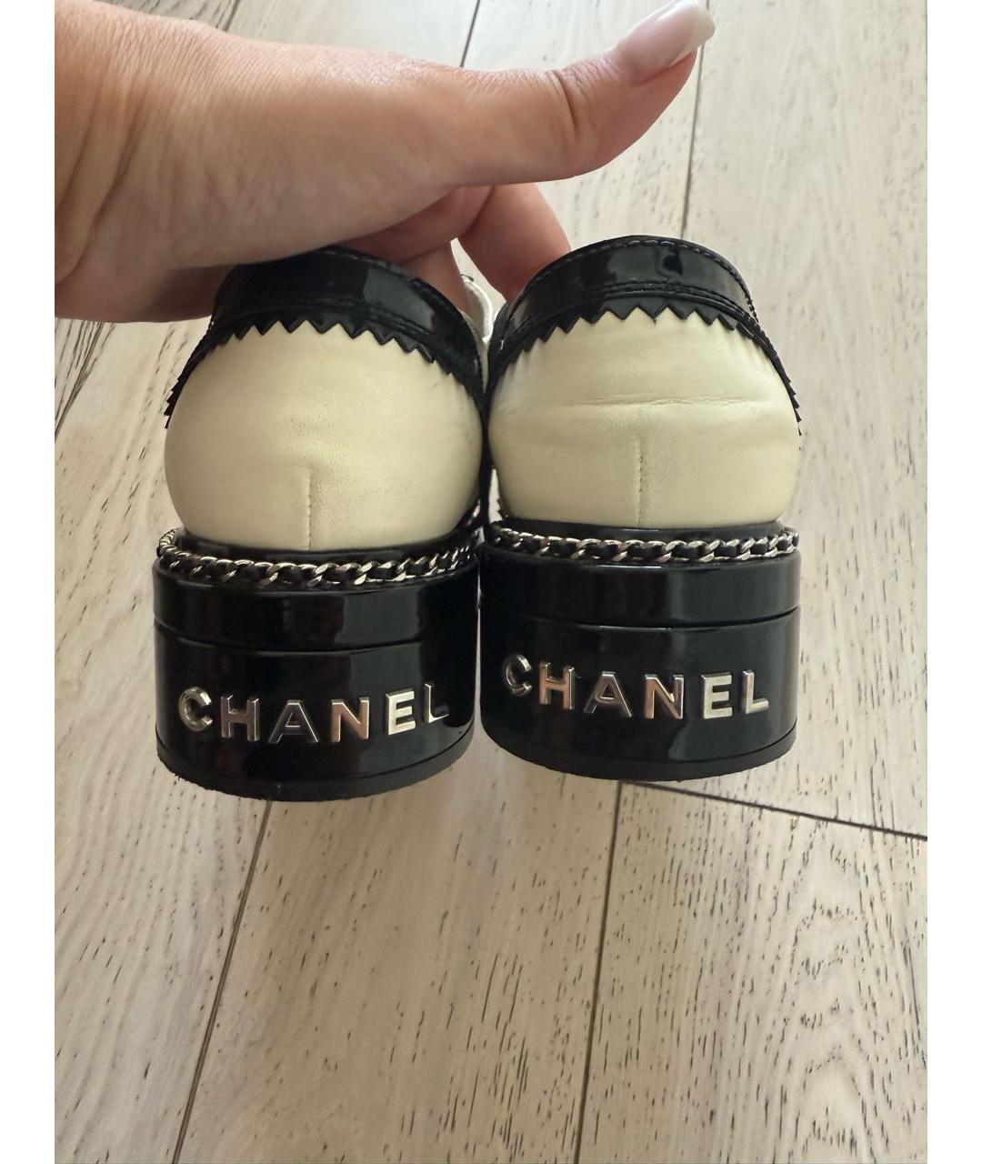 CHANEL Черные кожаные ботинки, фото 4