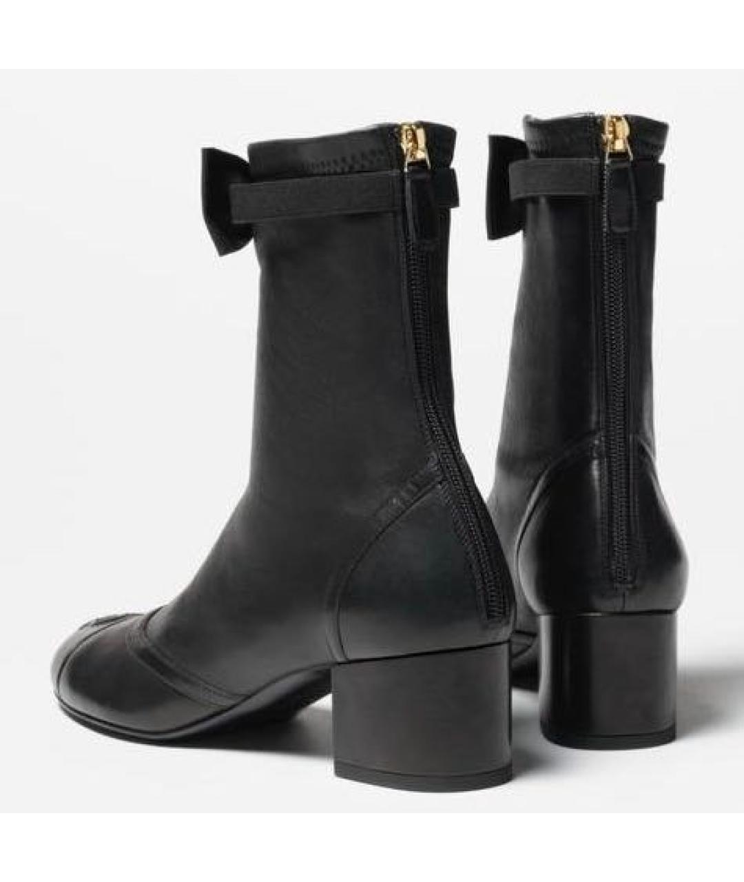 CHANEL Черные кожаные сапоги, фото 3