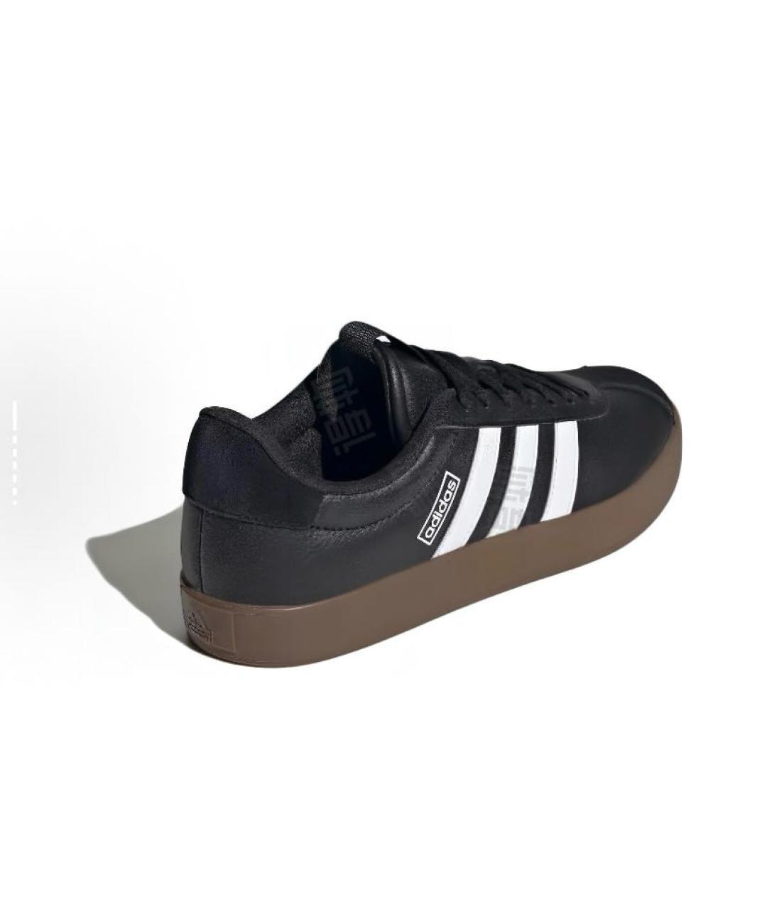 ADIDAS Черные кожаные низкие кроссовки / кеды, фото 5