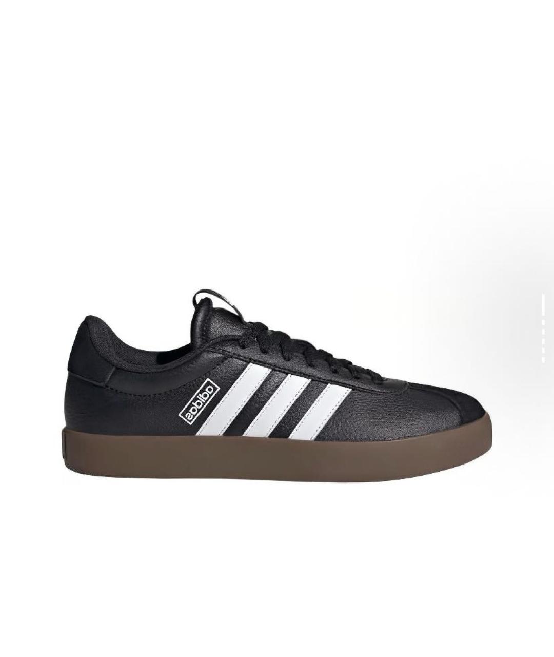 ADIDAS Черные кожаные низкие кроссовки / кеды, фото 8