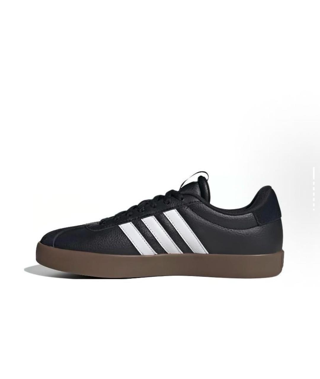 ADIDAS Черные кожаные низкие кроссовки / кеды, фото 3