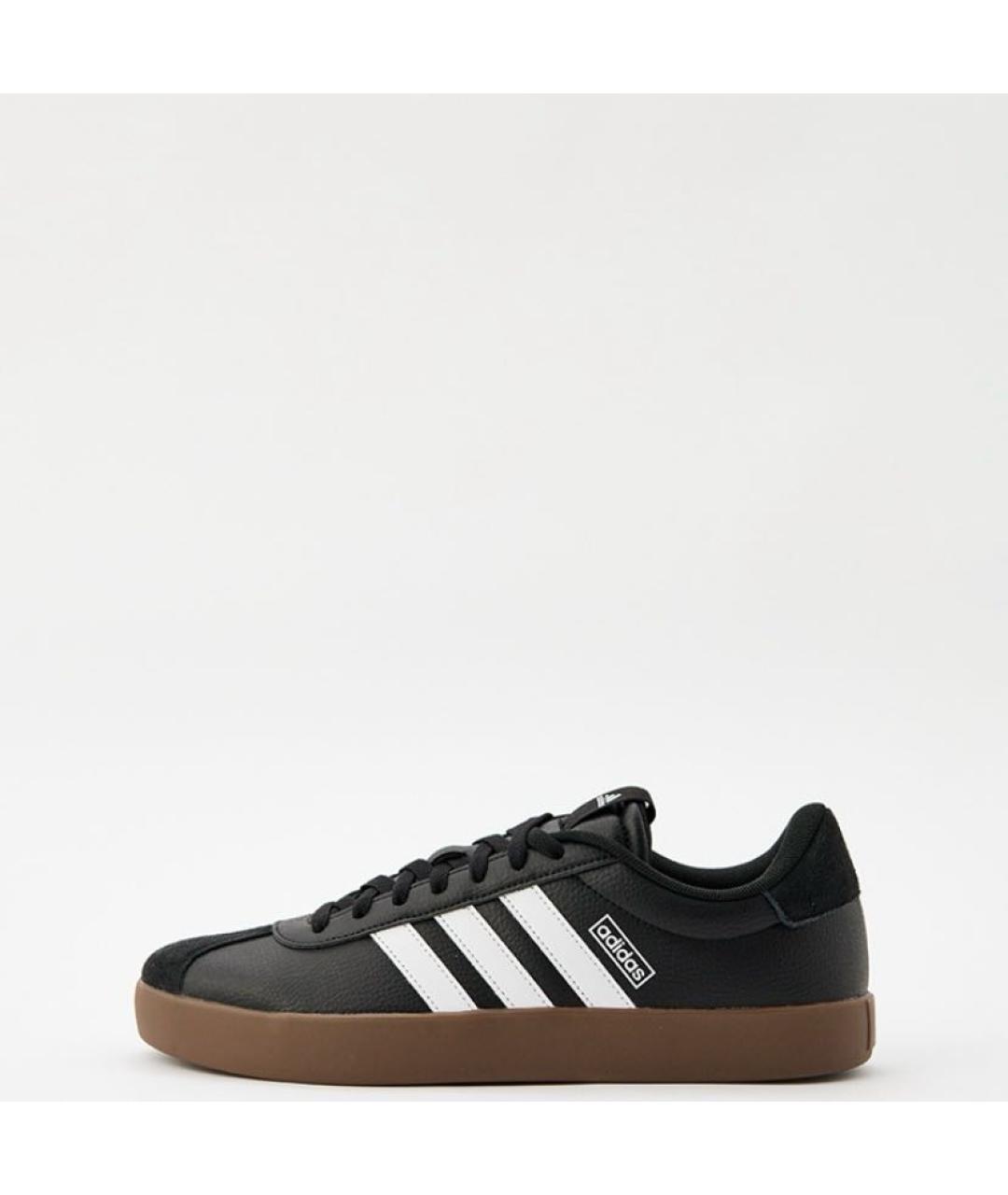 ADIDAS Черные кожаные низкие кроссовки / кеды, фото 2