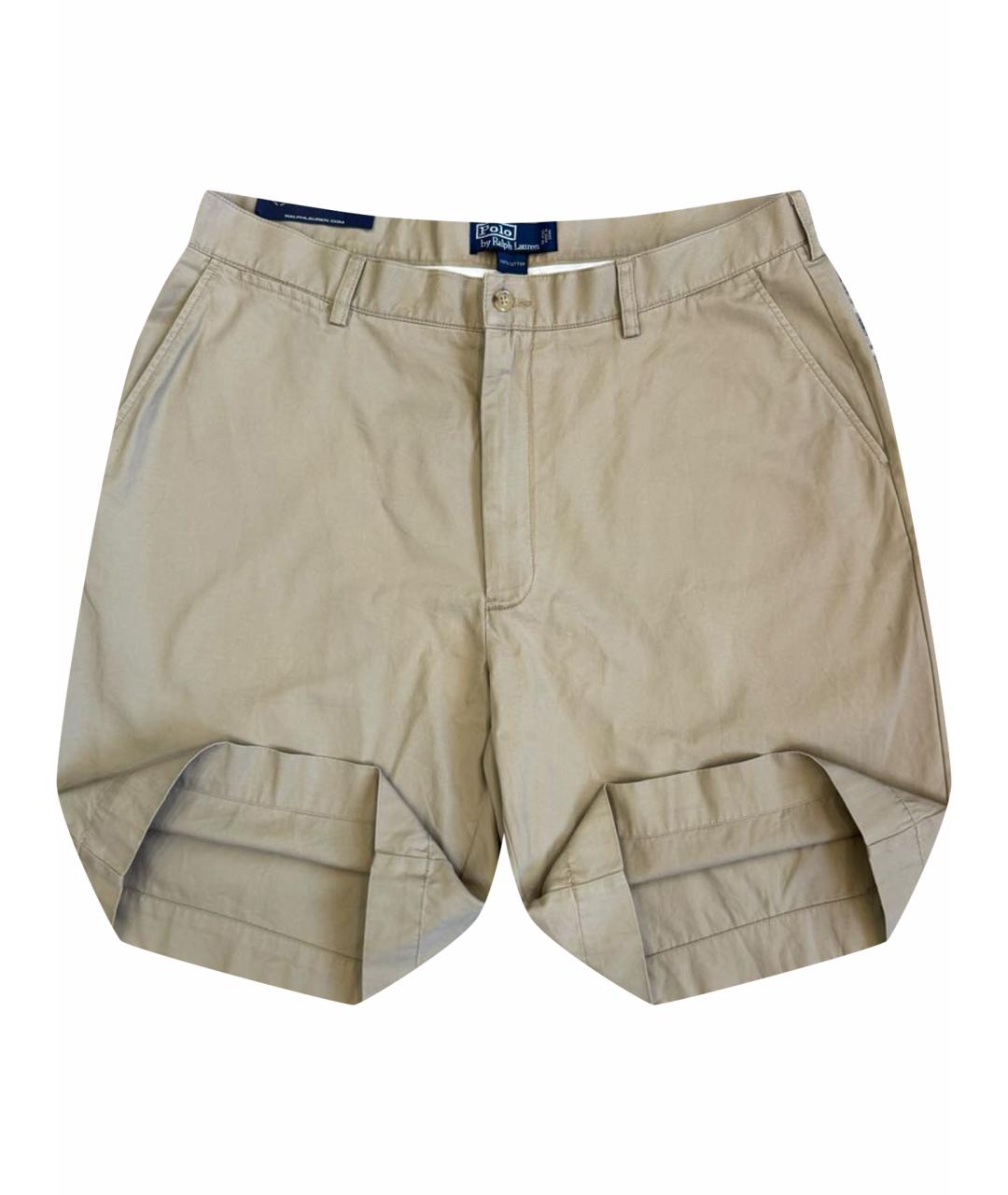 POLO RALPH LAUREN Бежевые хлопковые шорты, фото 1