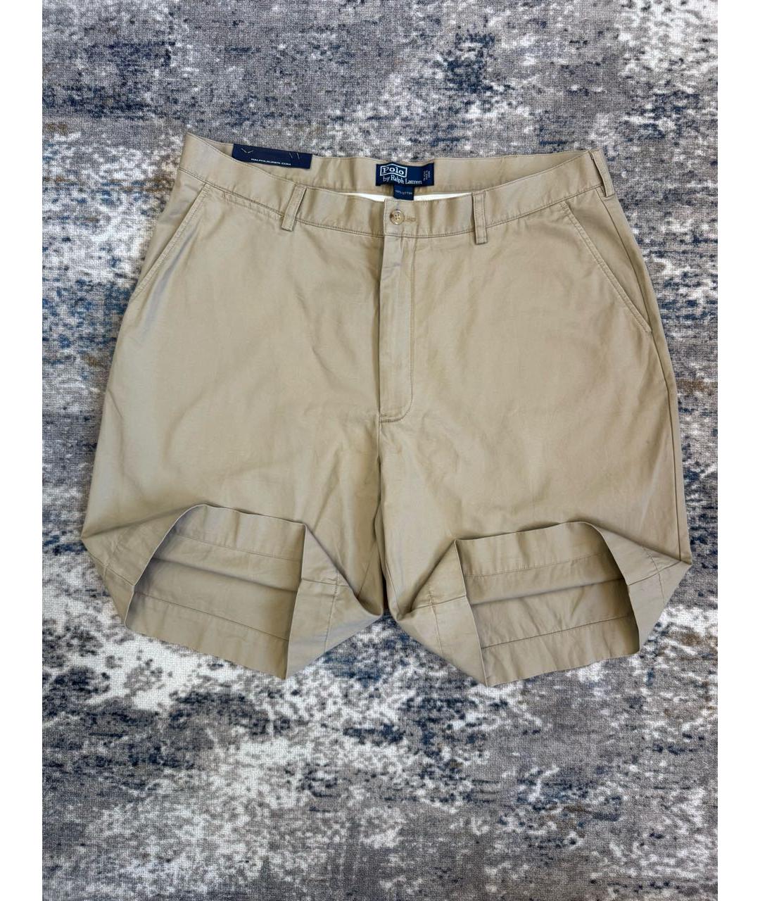 POLO RALPH LAUREN Бежевые хлопковые шорты, фото 7