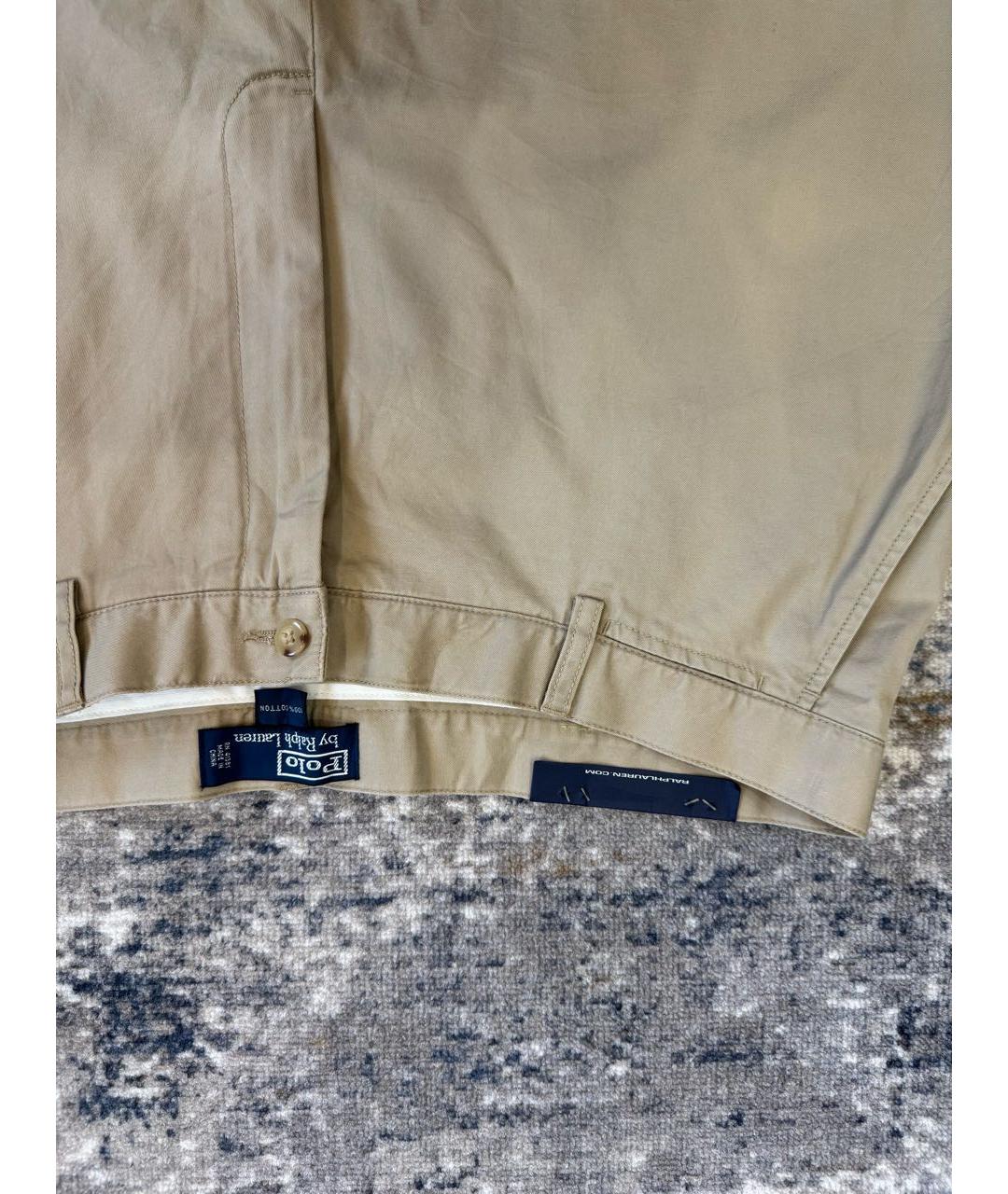 POLO RALPH LAUREN Бежевые хлопковые шорты, фото 3