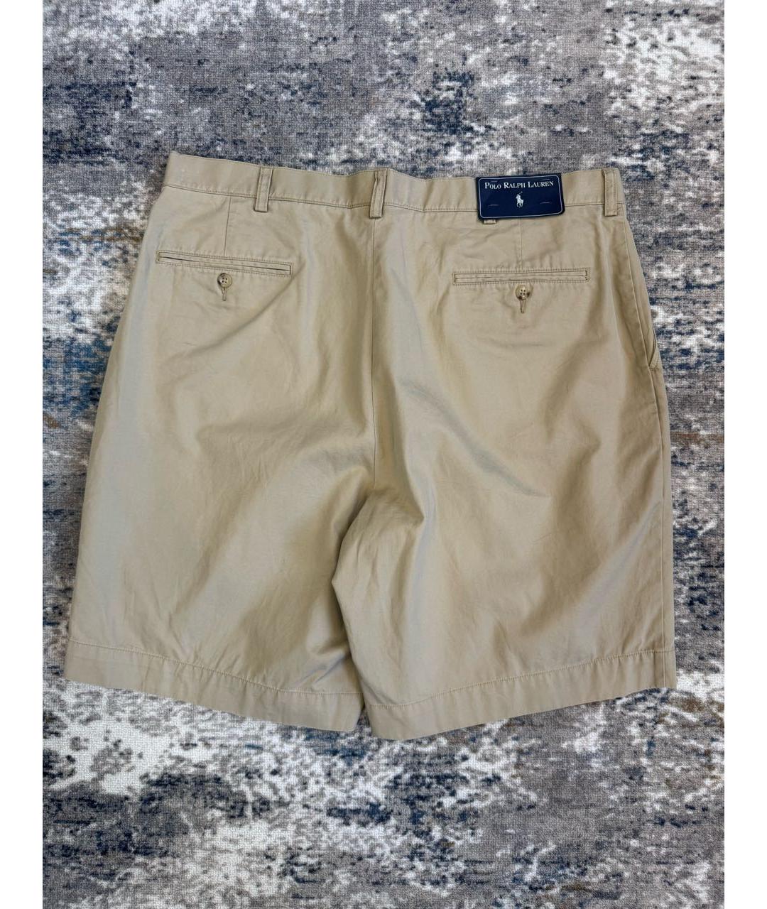 POLO RALPH LAUREN Бежевые хлопковые шорты, фото 2