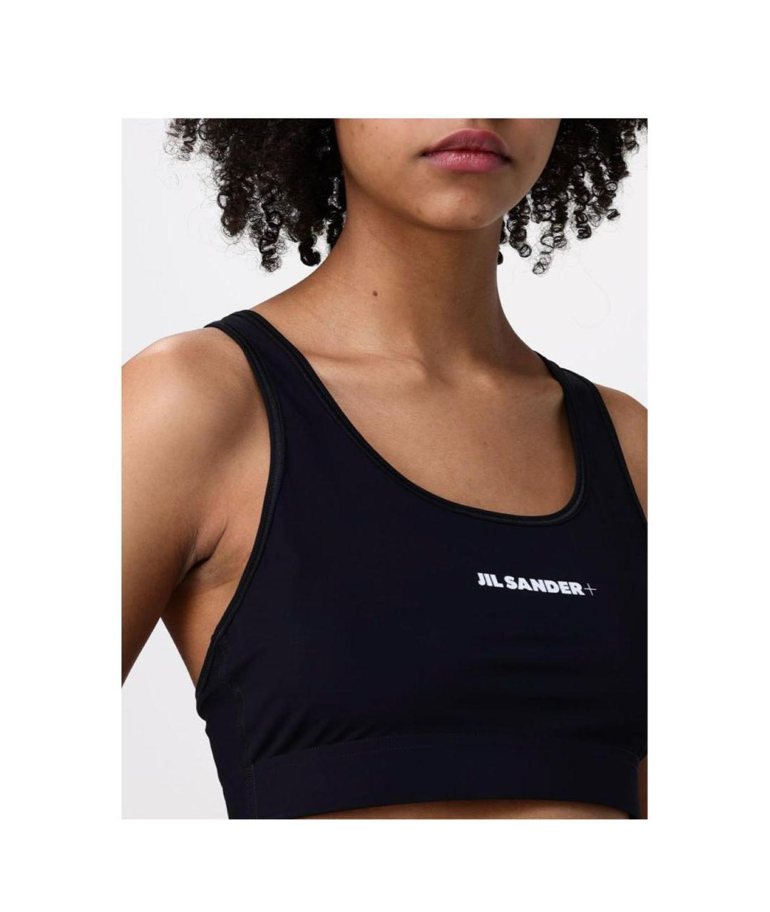 JIL SANDER Черная полиамидовая майка, фото 7