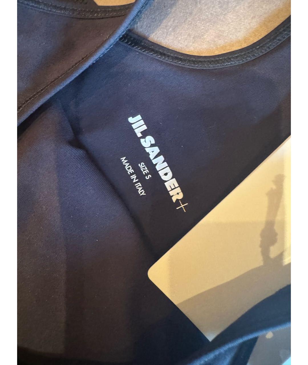 JIL SANDER Черная полиамидовая майка, фото 5