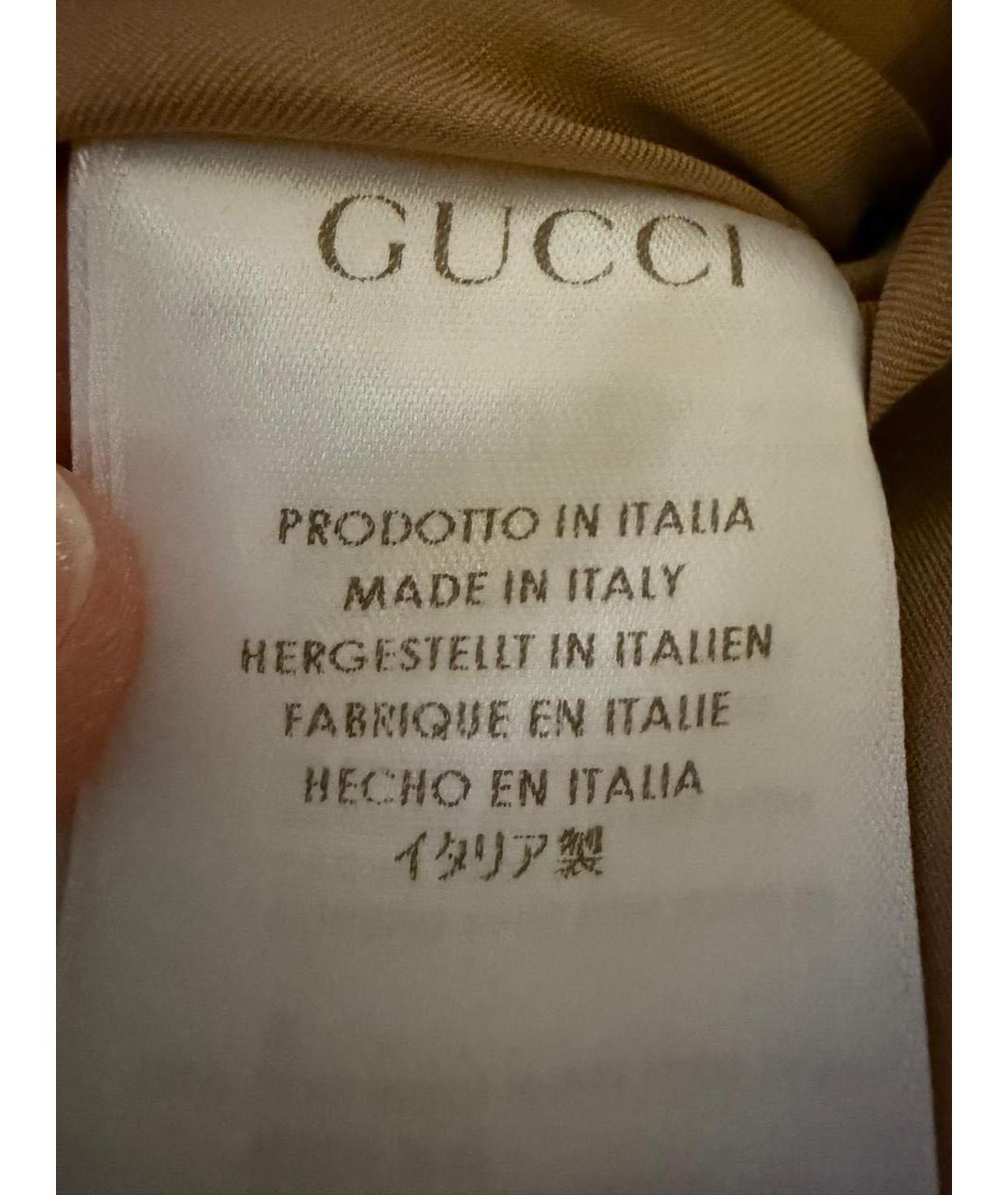 GUCCI Коричневое шерстяное пальто, фото 5