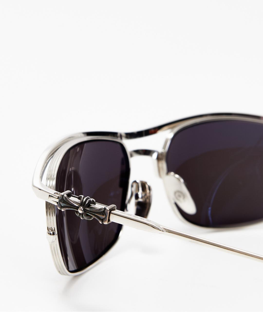CHROME HEARTS Черные металлические солнцезащитные очки, фото 5
