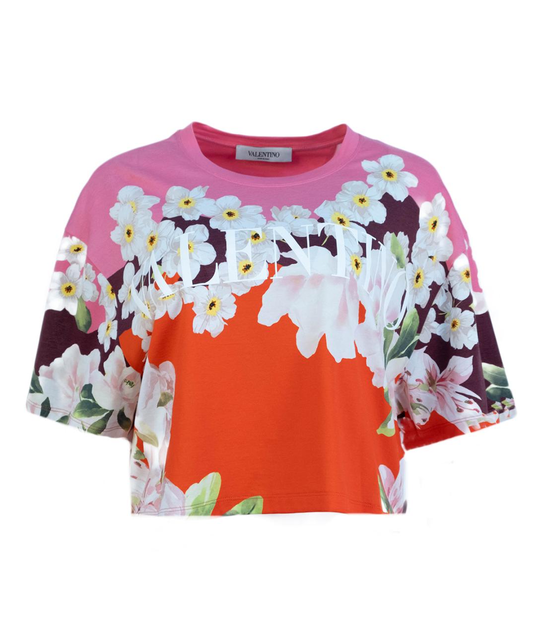 VALENTINO Мульти хлопковая футболка, фото 1