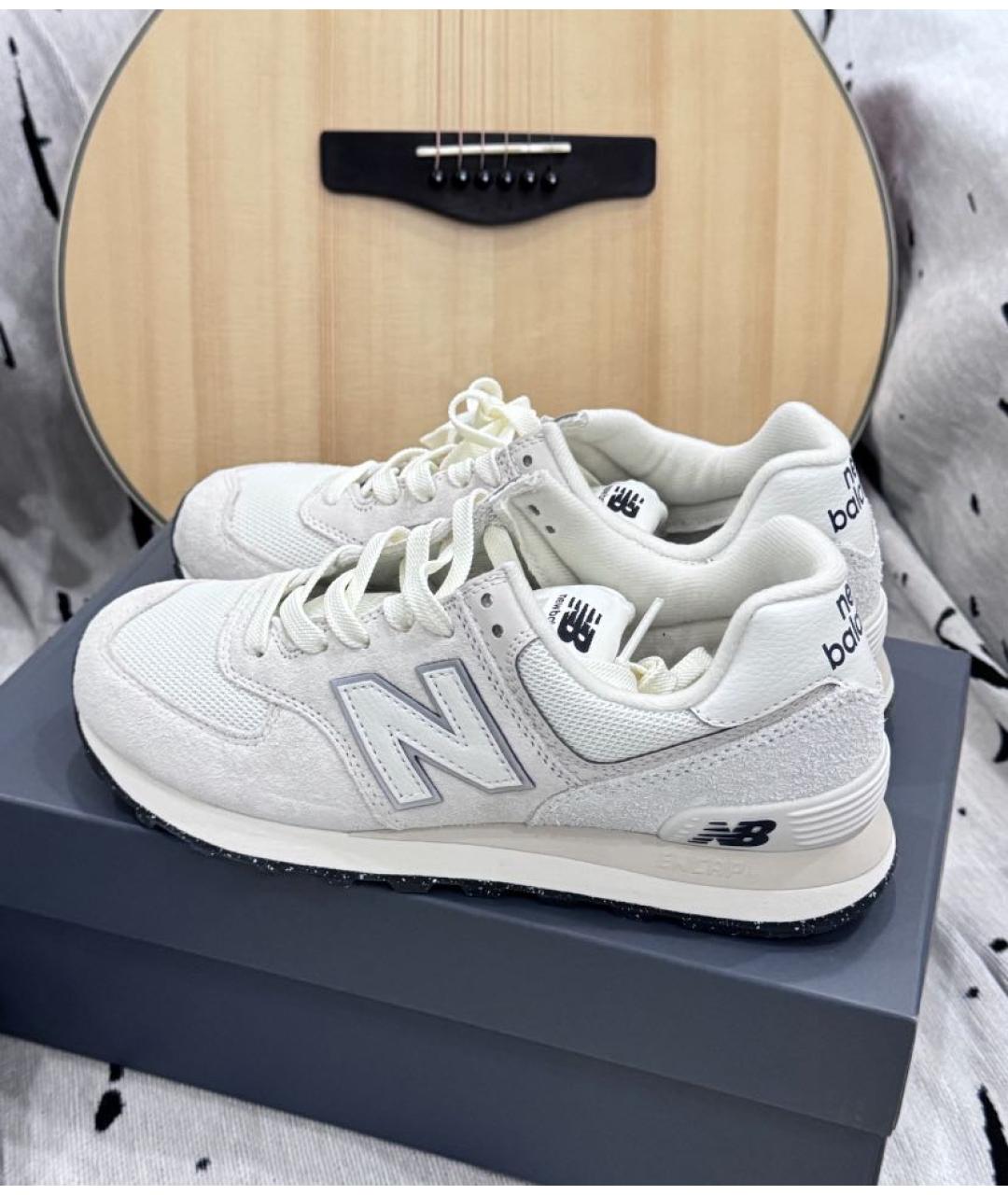 NEW BALANCE Бежевые замшевые кроссовки, фото 6