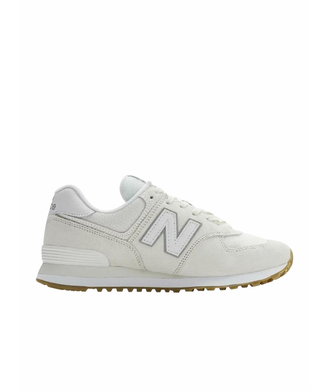 NEW BALANCE Бежевые замшевые кроссовки, фото 1