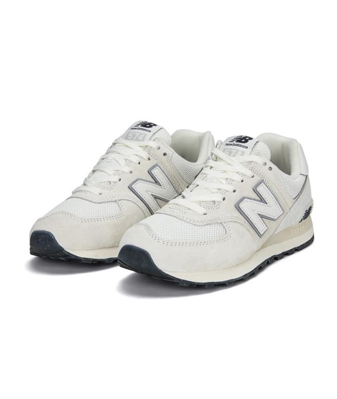 NEW BALANCE Бежевые замшевые кроссовки, фото 2