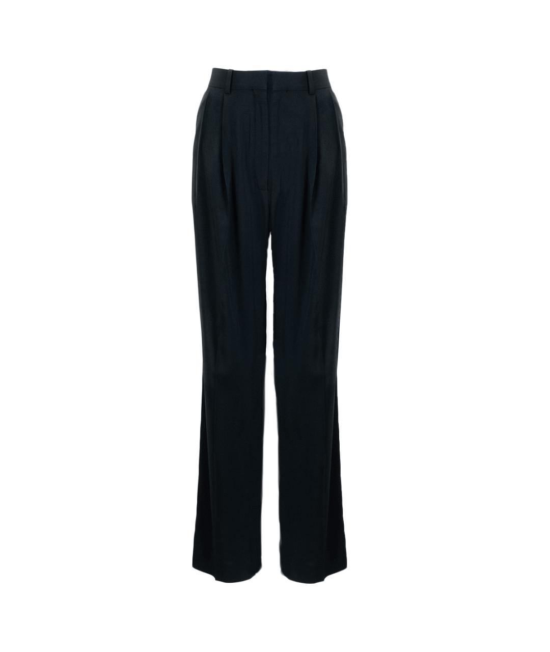 CELINE Черные ацетатные прямые брюки, фото 1