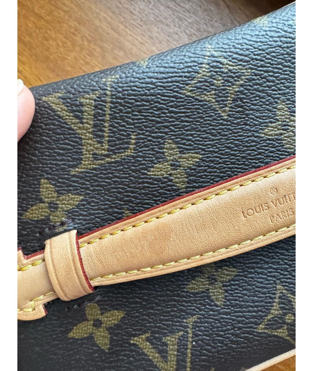 LOUIS VUITTON Коричневая косметичка, фото 5