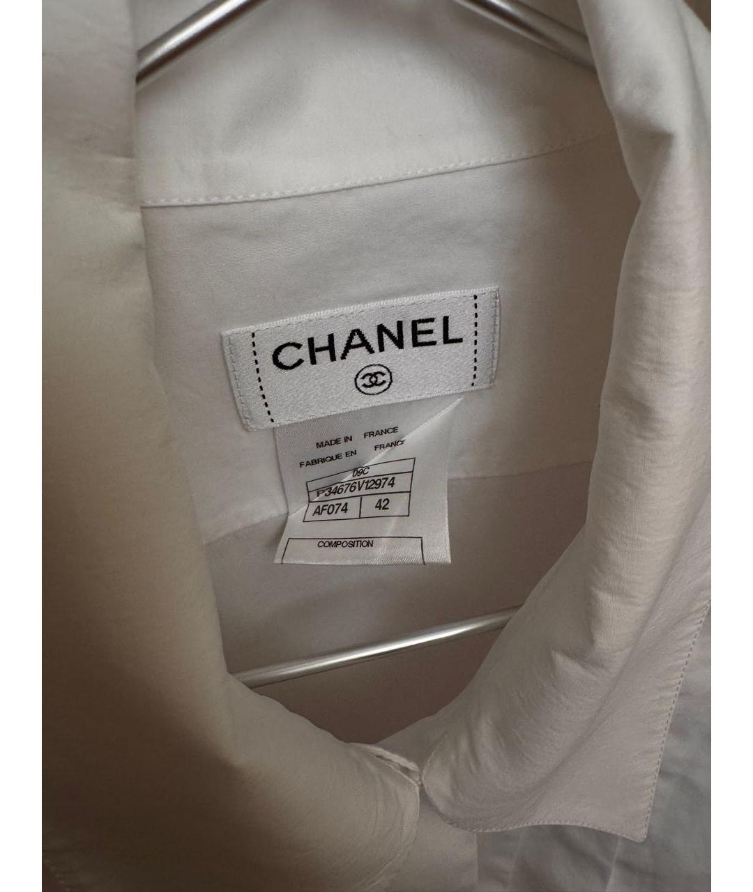 CHANEL Белая хлопковая рубашка, фото 5