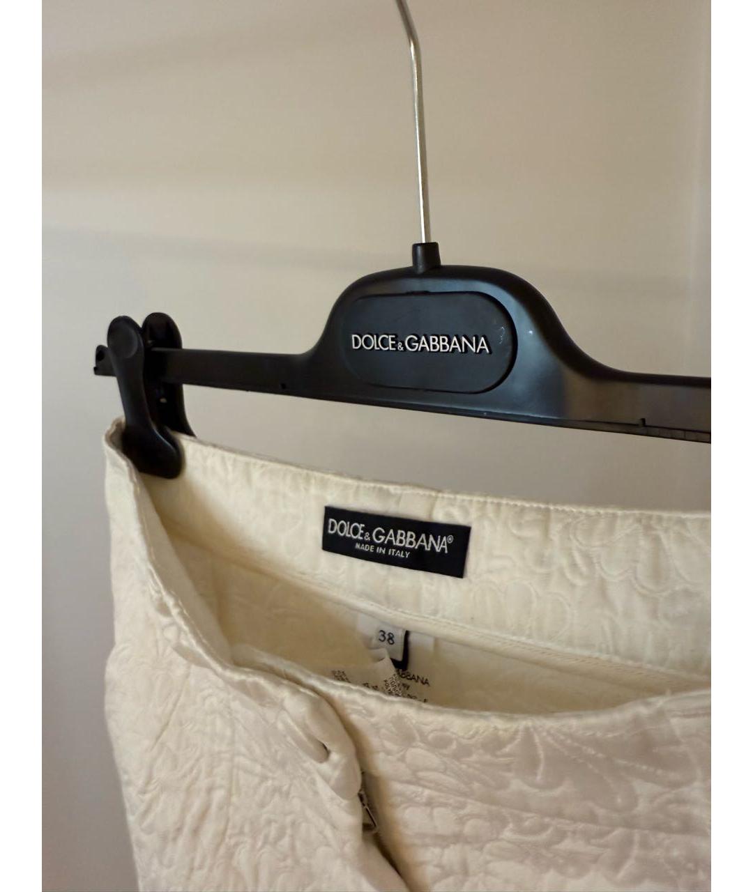 DOLCE&GABBANA Белые хлопковые шорты, фото 3