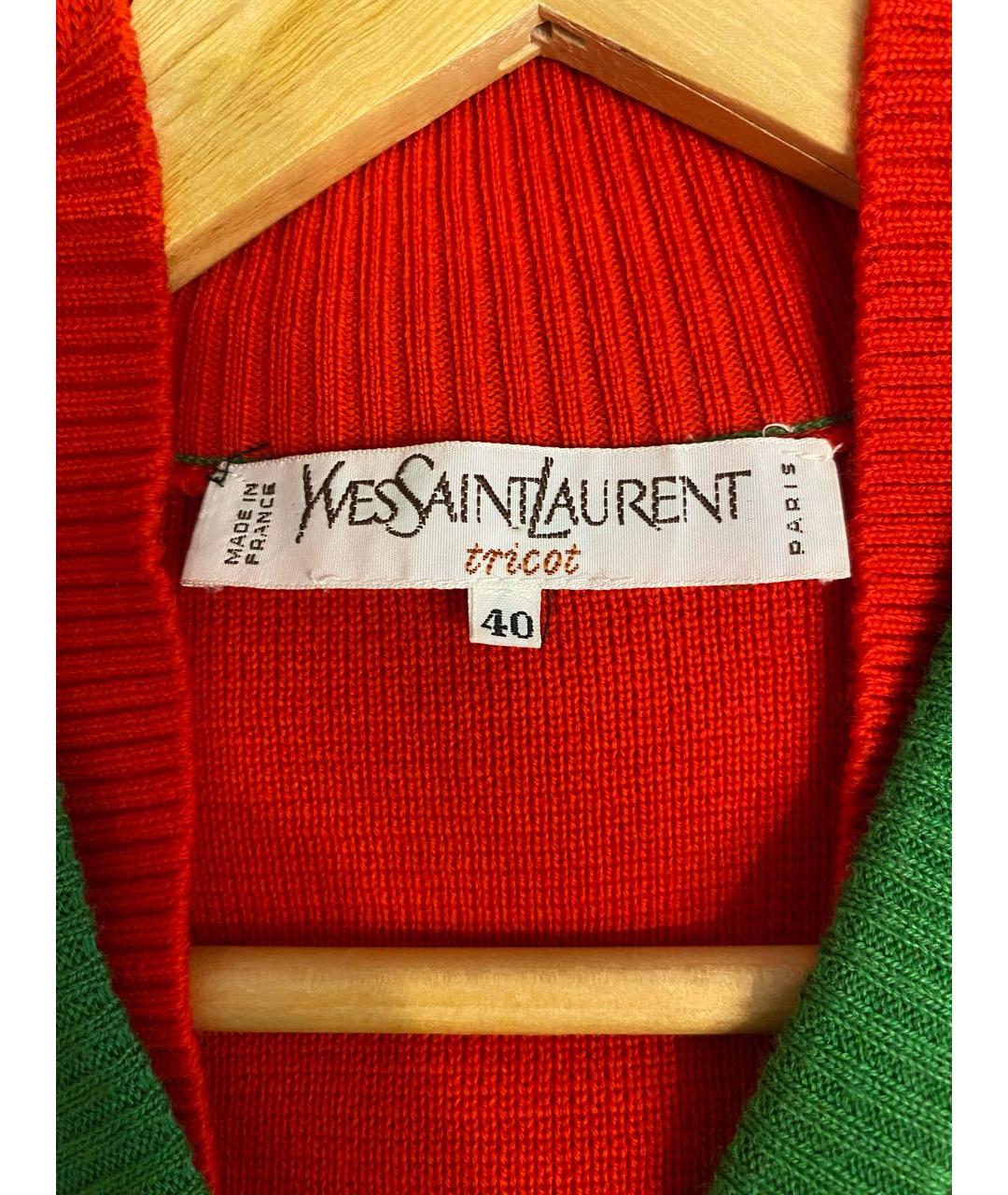 SAINT LAURENT Красная шерстяная жилетка, фото 3