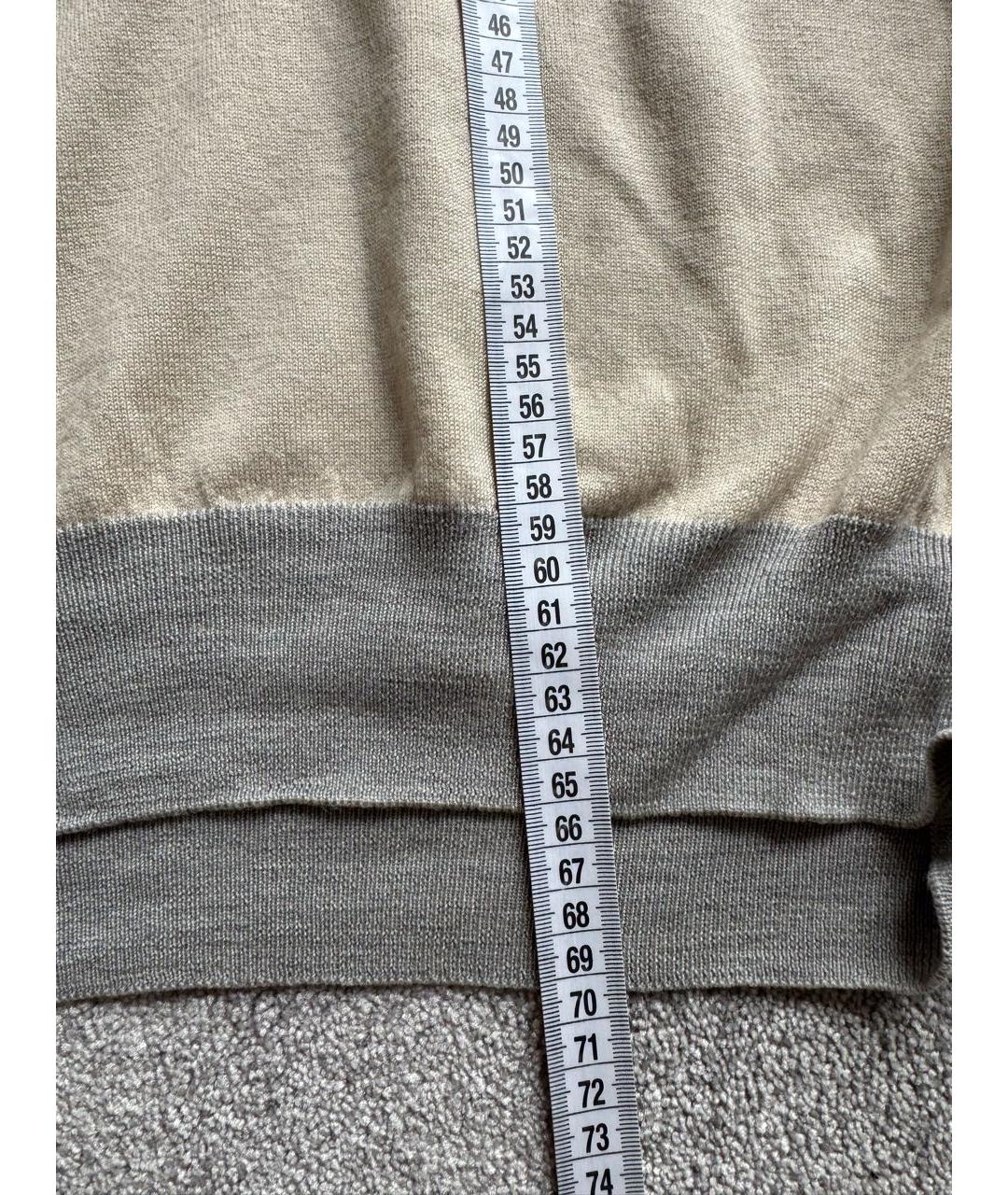 MM6 MAISON MARGIELA Бежевая хлопковая водолазка, фото 5