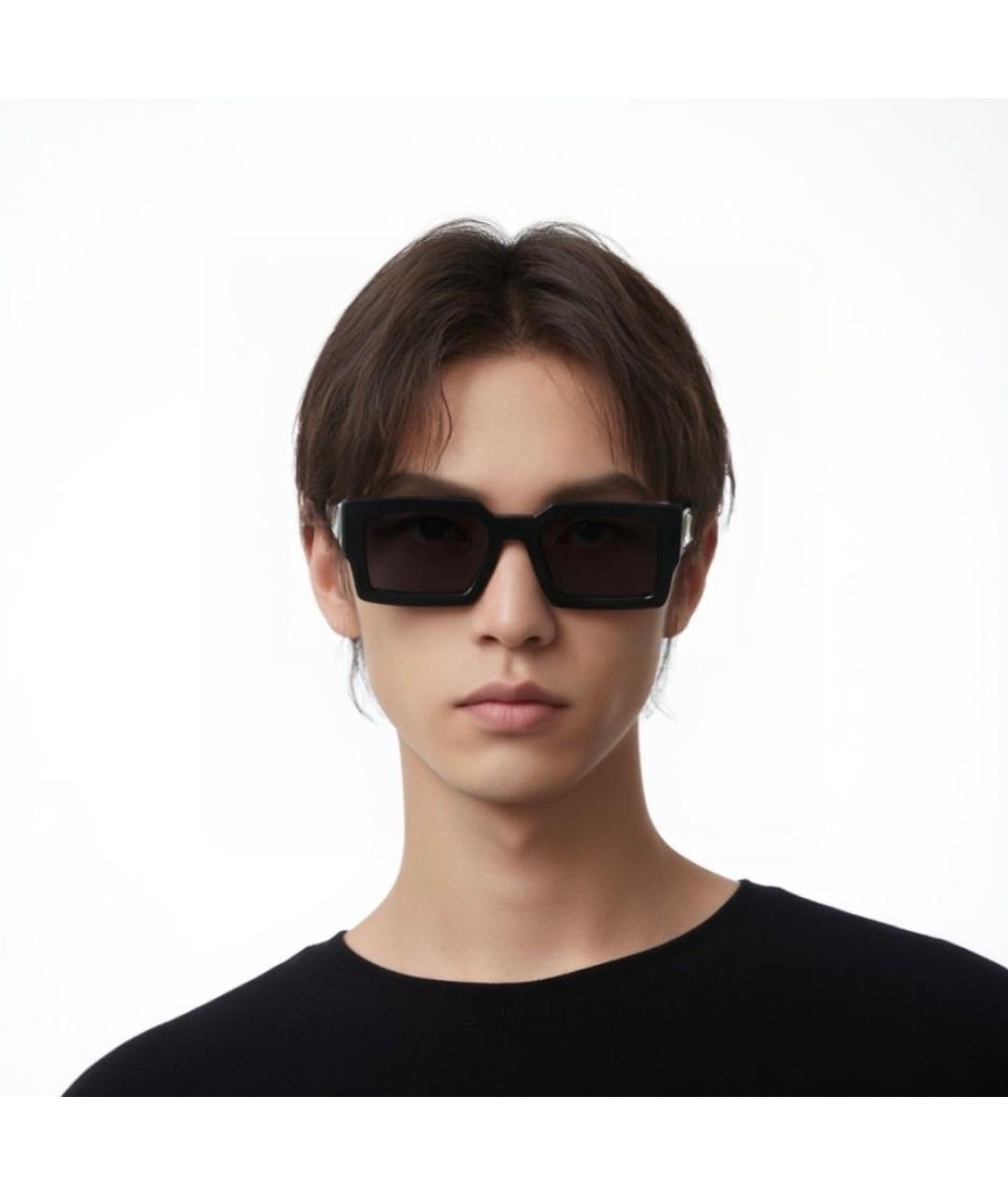 LOUIS VUITTON Черные пластиковые солнцезащитные очки, фото 4