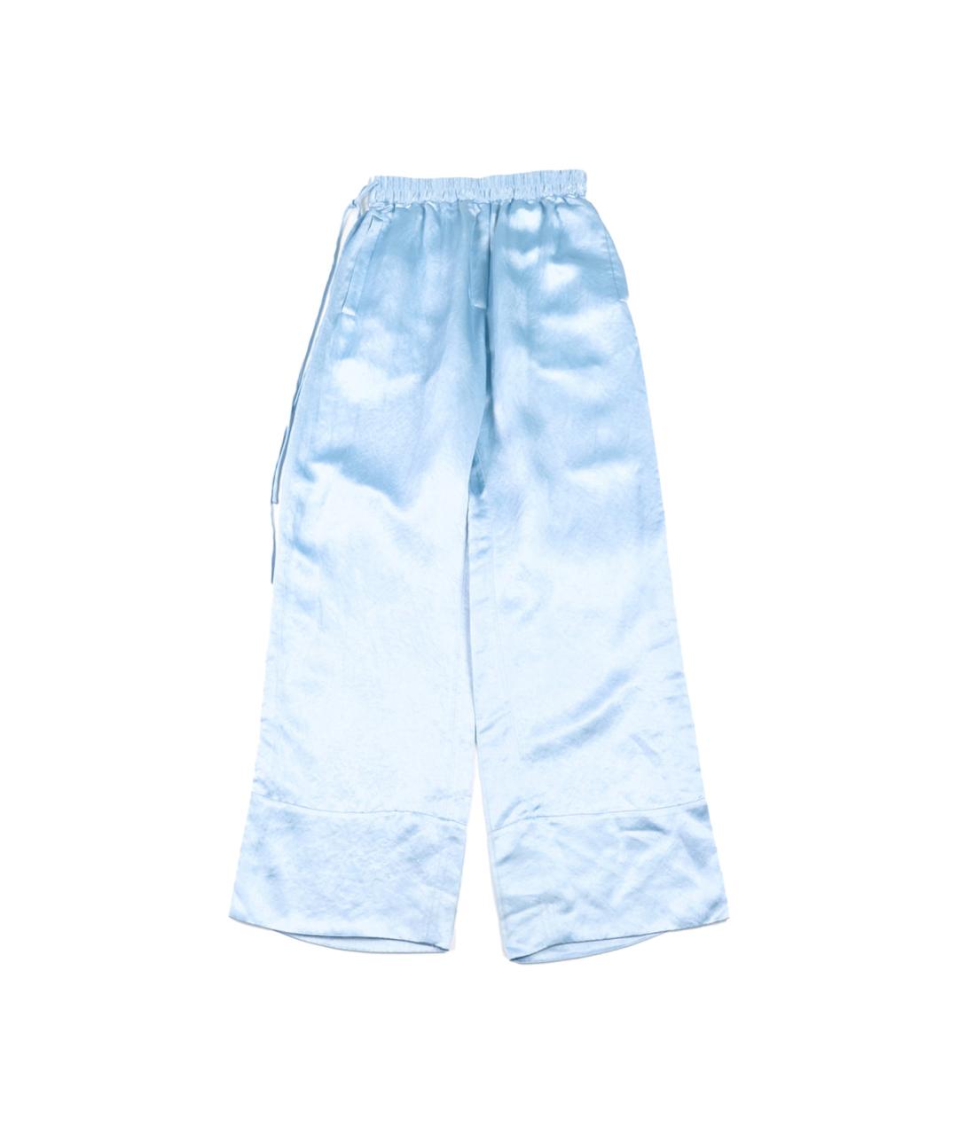 ACNE STUDIOS Голубые ацетатные прямые брюки, фото 1