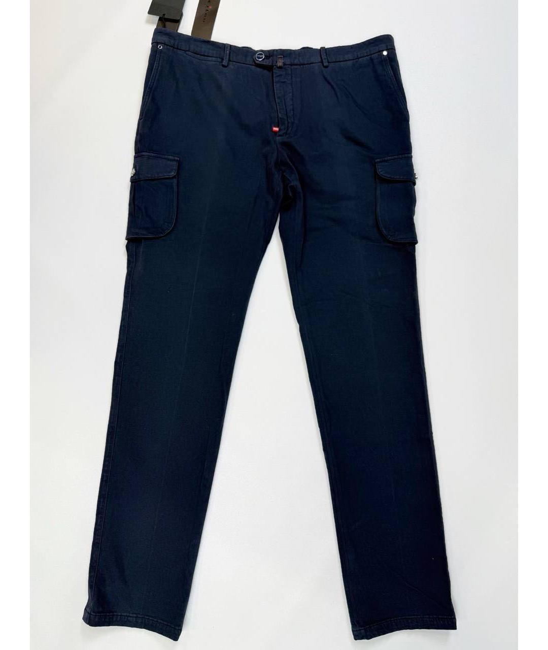 KITON Темно-синие кашемировые повседневные брюки, фото 6