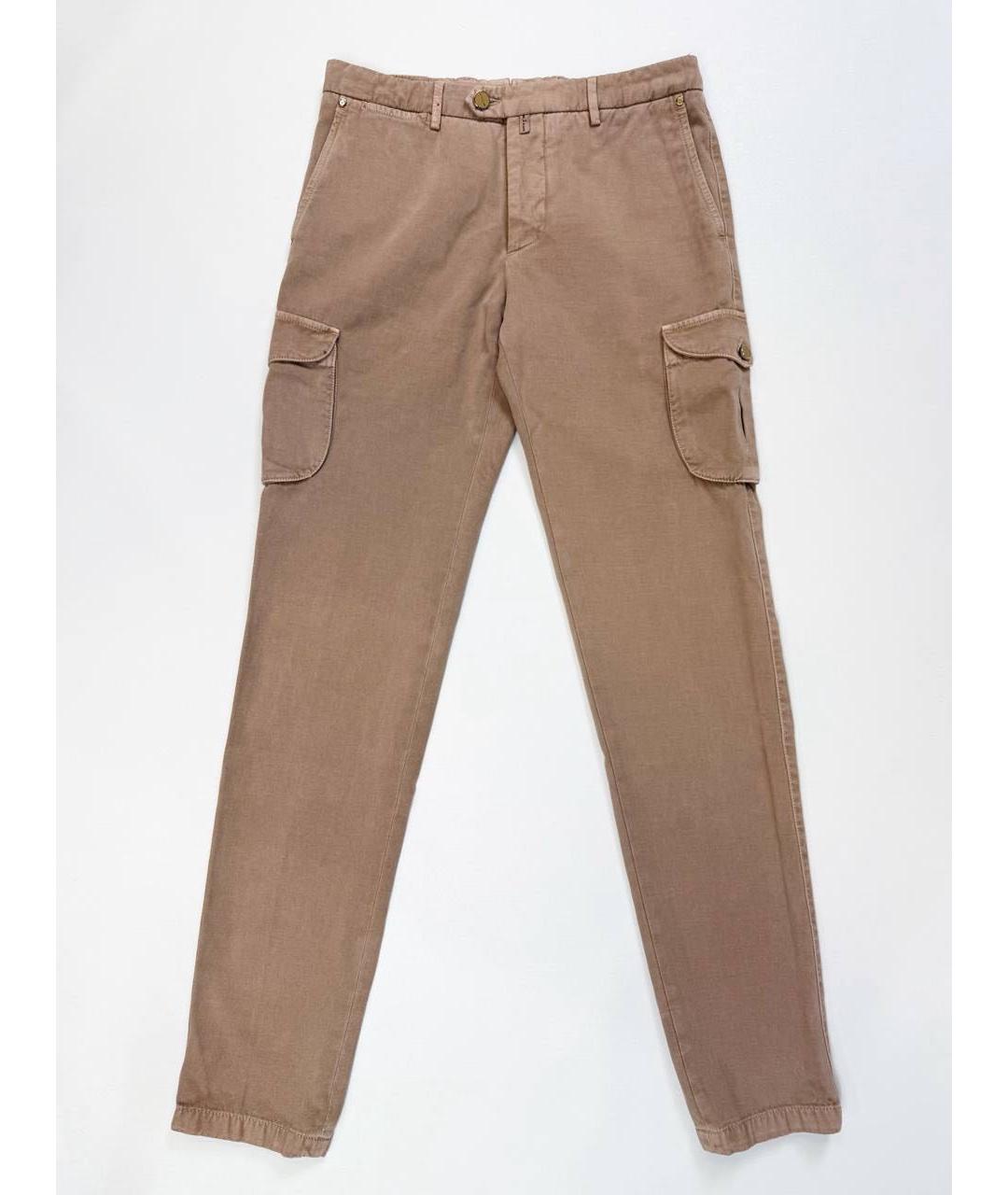 KITON Бежевые хлопковые повседневные брюки, фото 6