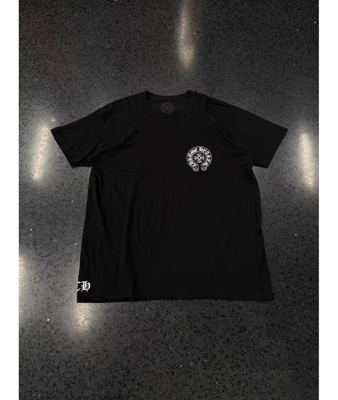 CHROME HEARTS Черная хлопковая футболка, фото 6