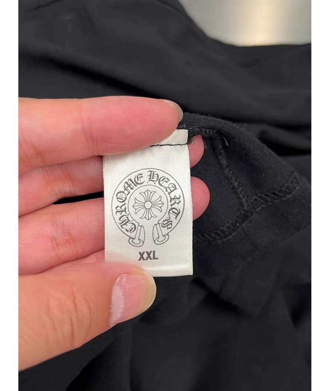 CHROME HEARTS Черная хлопковая футболка, фото 5