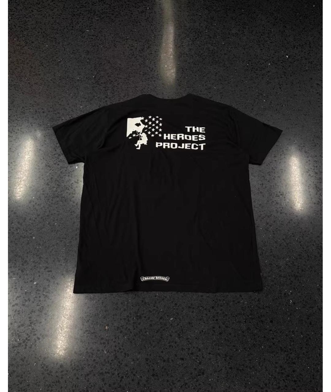 CHROME HEARTS Черная хлопковая футболка, фото 2