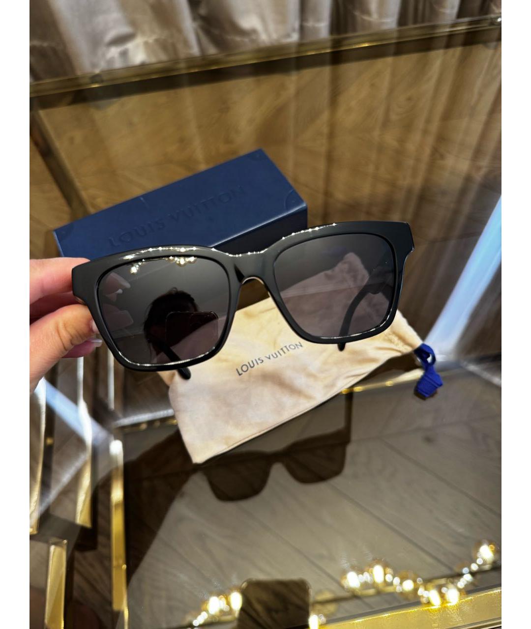 LOUIS VUITTON Черные пластиковые солнцезащитные очки, фото 2