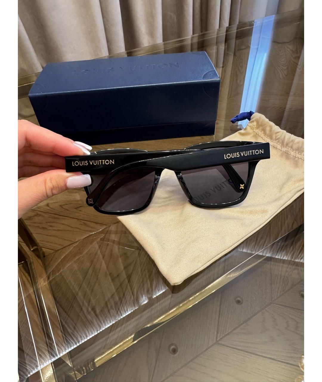 LOUIS VUITTON Черные пластиковые солнцезащитные очки, фото 4