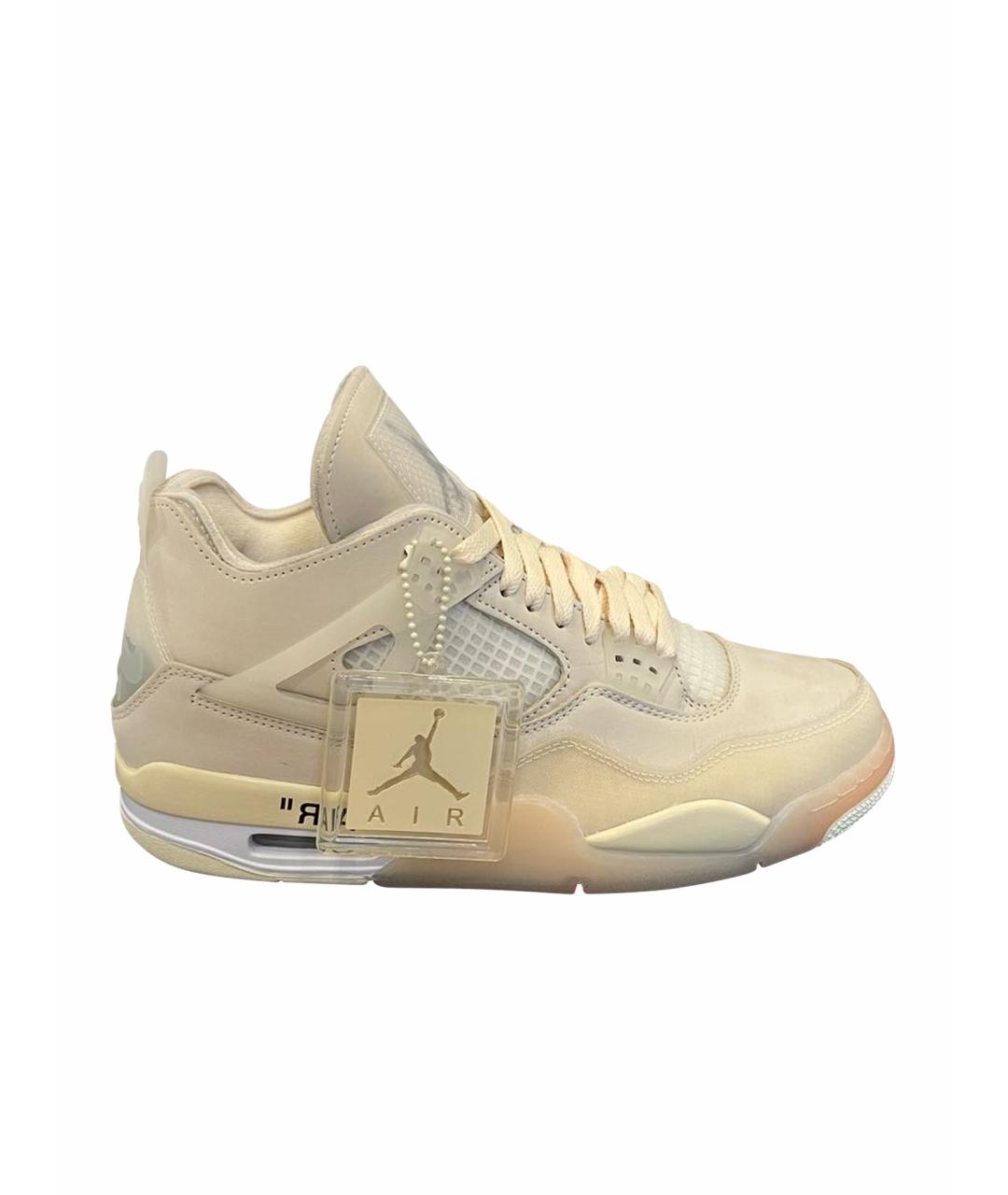 NIKE X OFF-WHITE Бежевые высокие кроссовки / кеды, фото 1