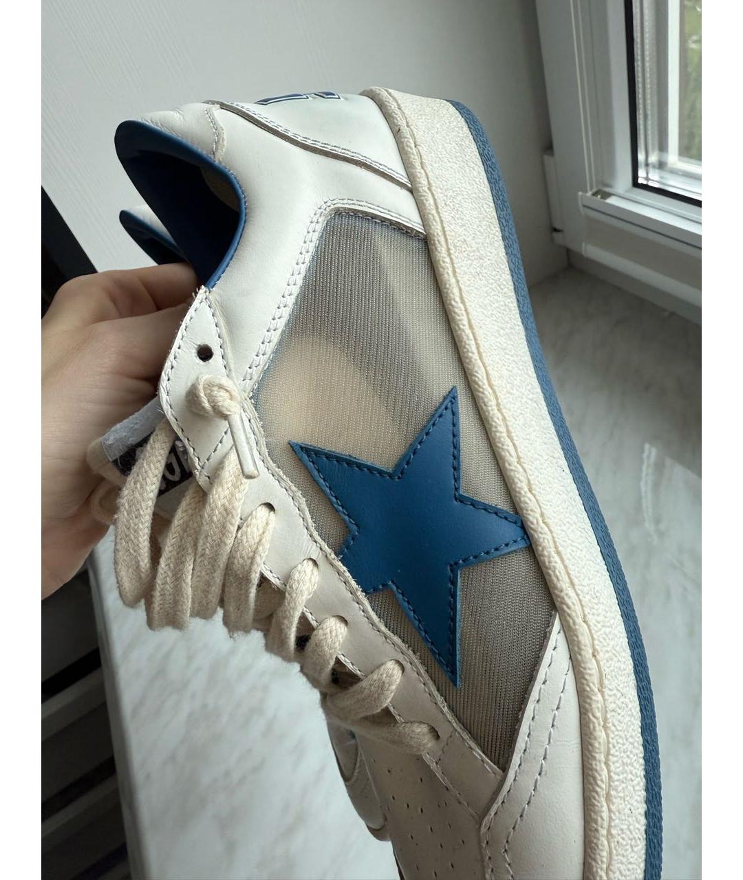 GOLDEN GOOSE DELUXE BRAND Белые кожаные кроссовки, фото 4