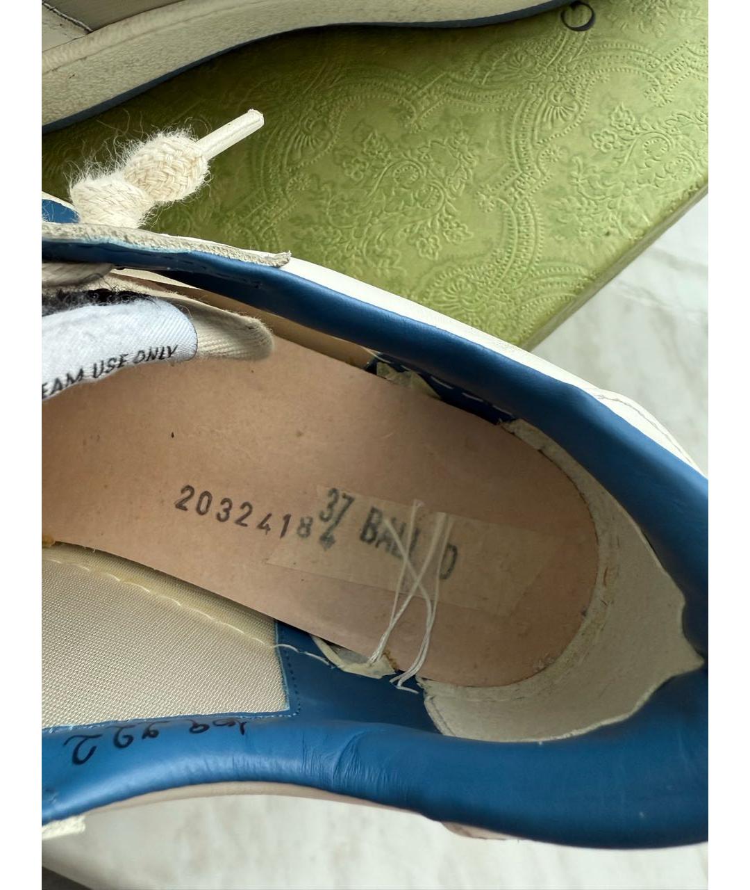 GOLDEN GOOSE DELUXE BRAND Белые кожаные кроссовки, фото 7