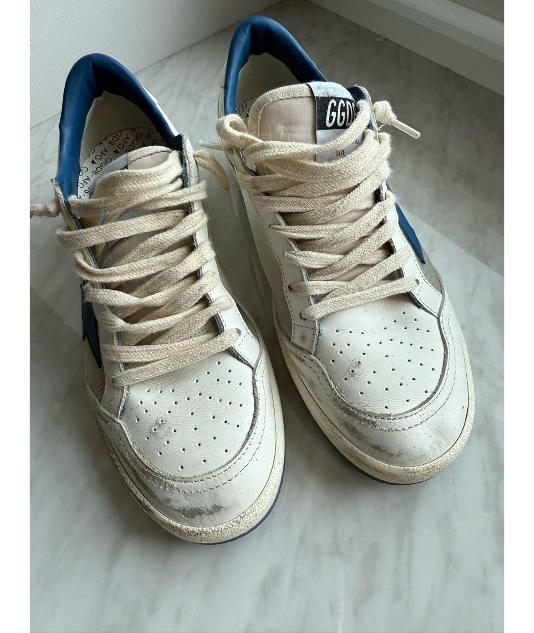 GOLDEN GOOSE DELUXE BRAND Белые кожаные кроссовки, фото 2