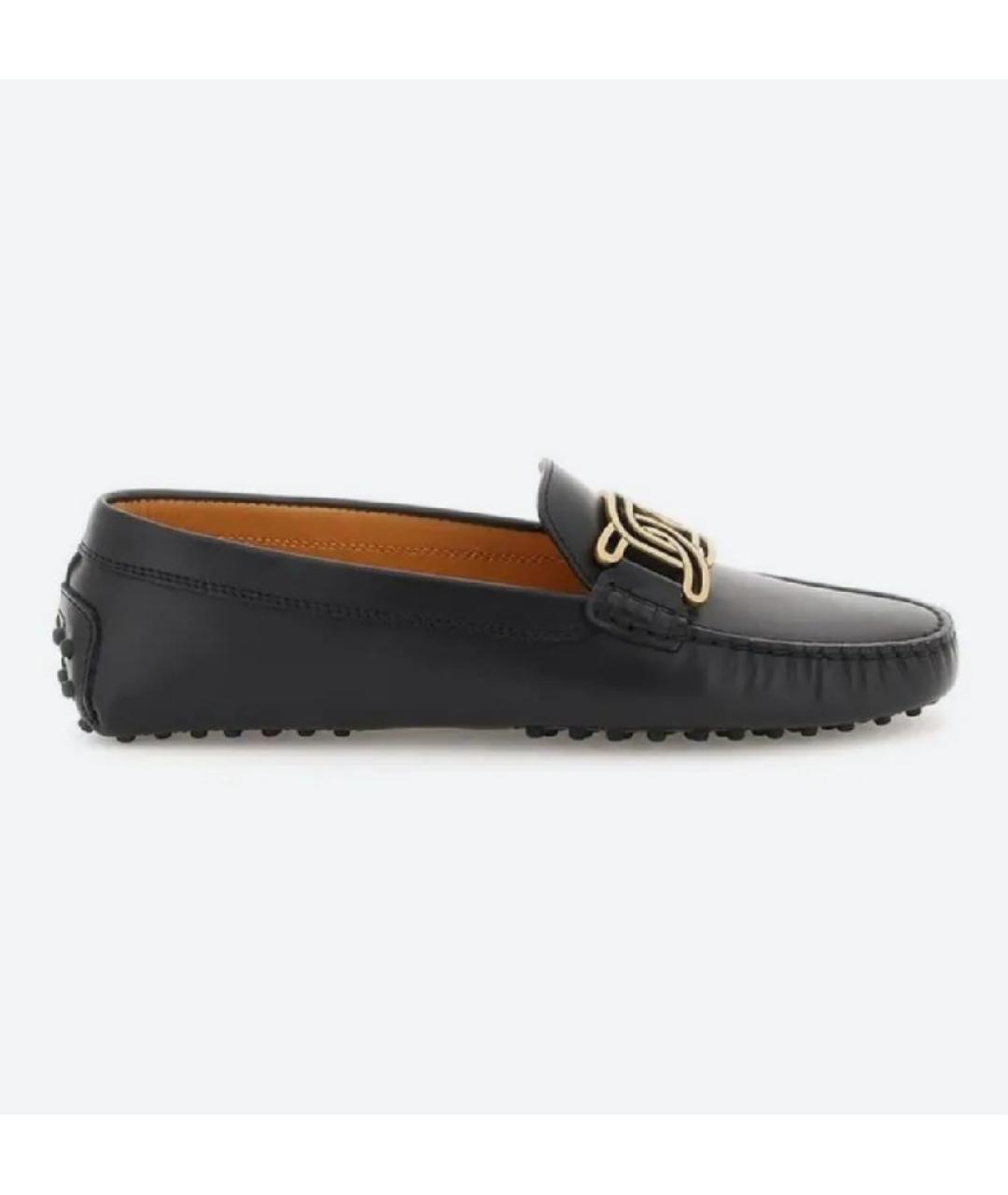 TOD'S Черные кожаные мокасины, фото 5