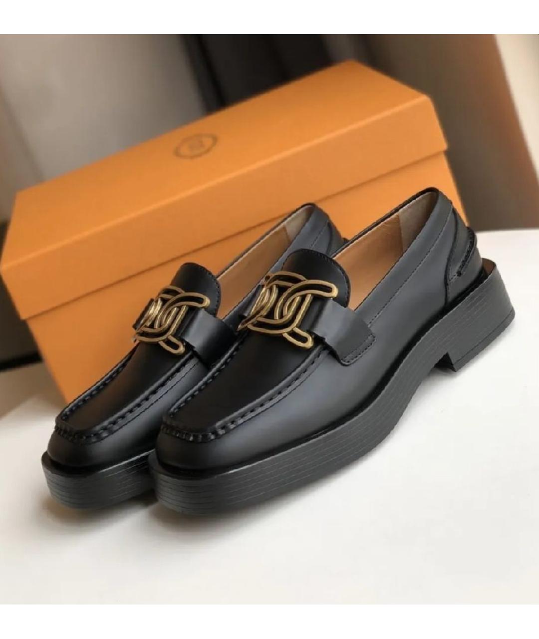 TOD'S Черные кожаные мокасины, фото 4