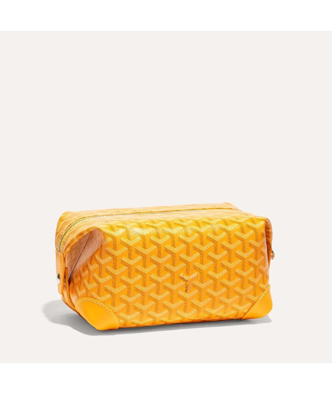 GOYARD Желтая косметичка, фото 5