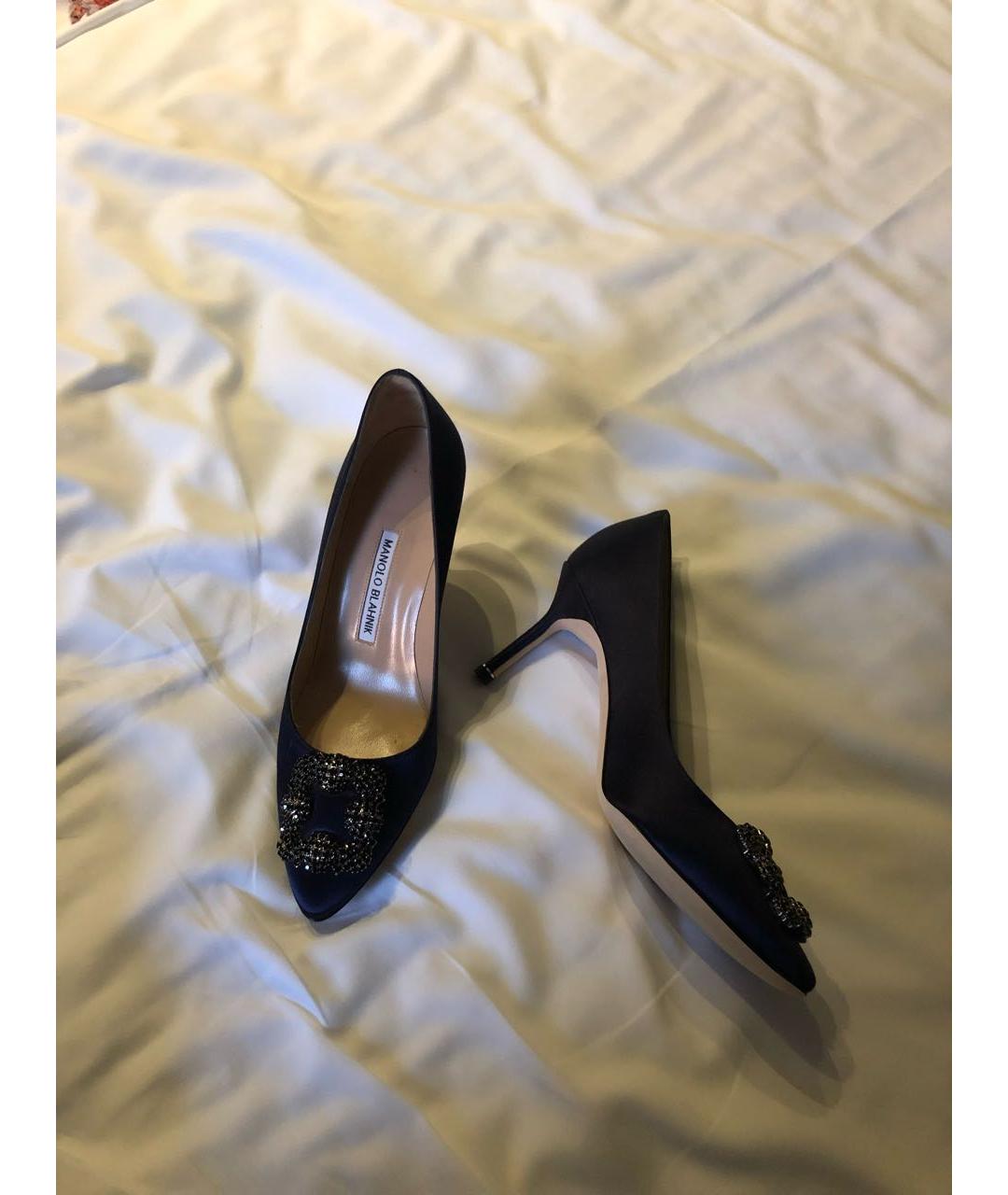 MANOLO BLAHNIK Синие неопреновые туфли, фото 3
